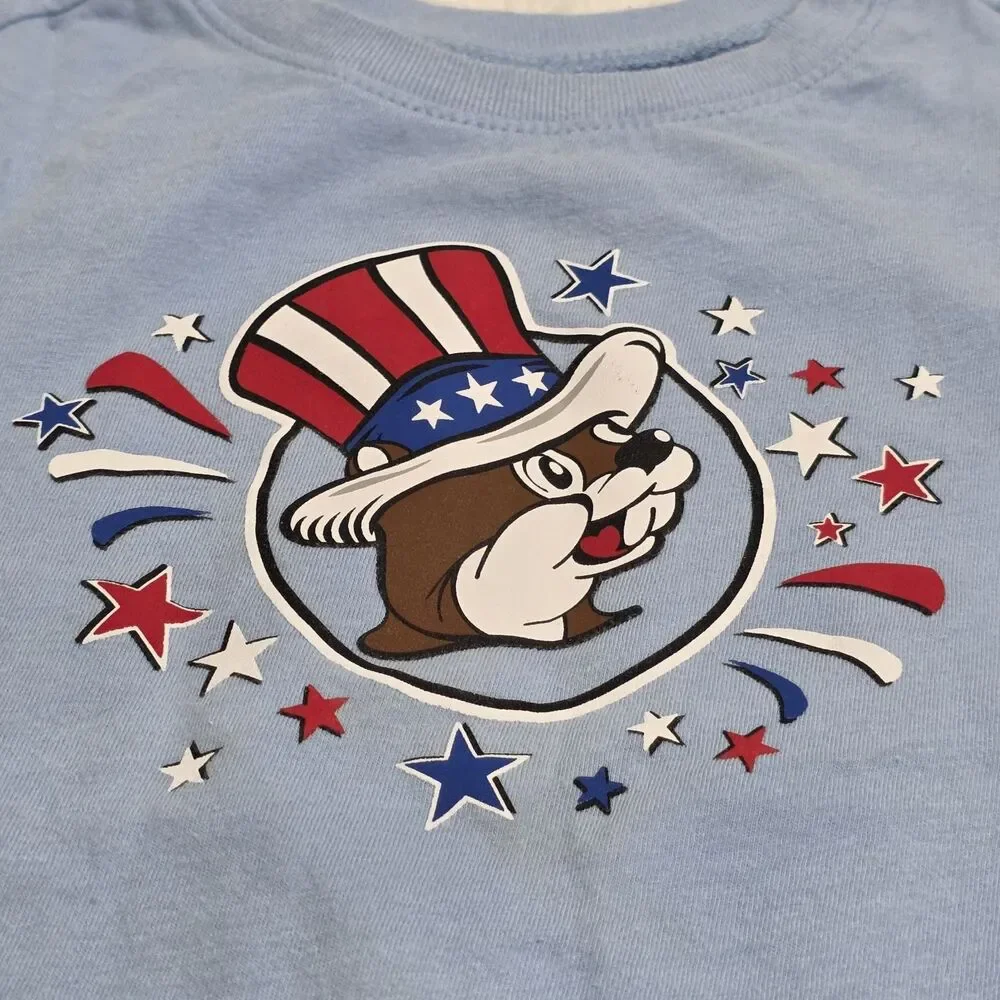 Buc-ee's 4th of July Blue T-Shirt Kids Toddler Size 3t